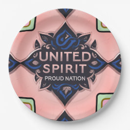 United Spirit Proud Nation Paper Plate Pappteller