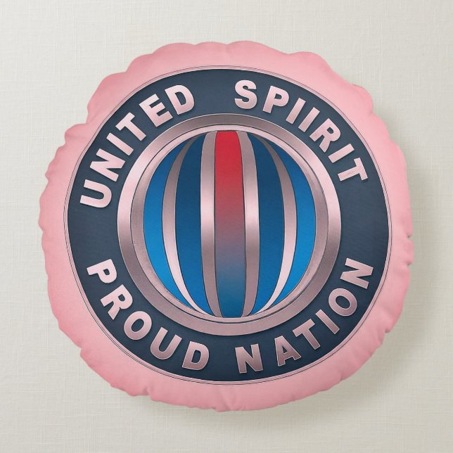 United Spirit Proud Nation Rundes Kissen (Vorderseite)