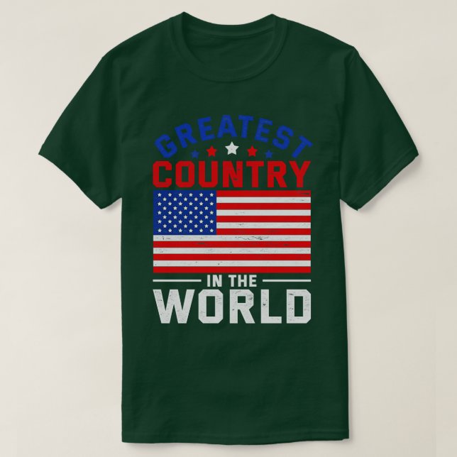 United Staaten America Patriotic USA Lover US Flag T-Shirt (Design vorne)