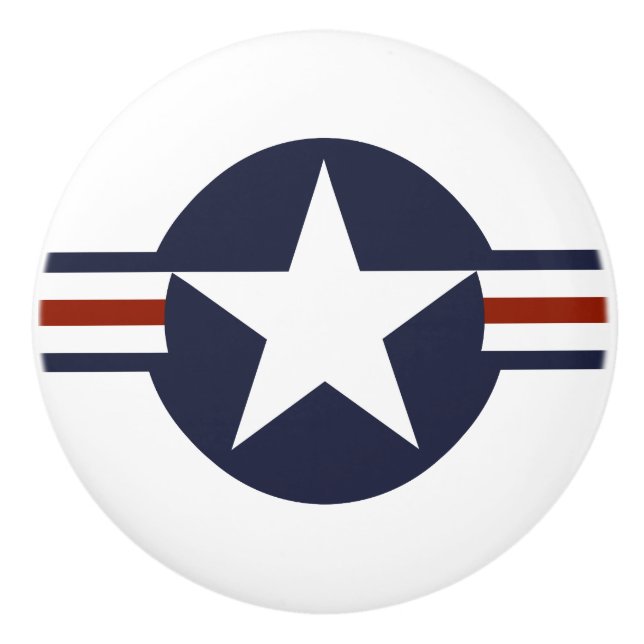 United Staaten - Amerikanische Landesflagge Keramikknauf (Vorderseite)
