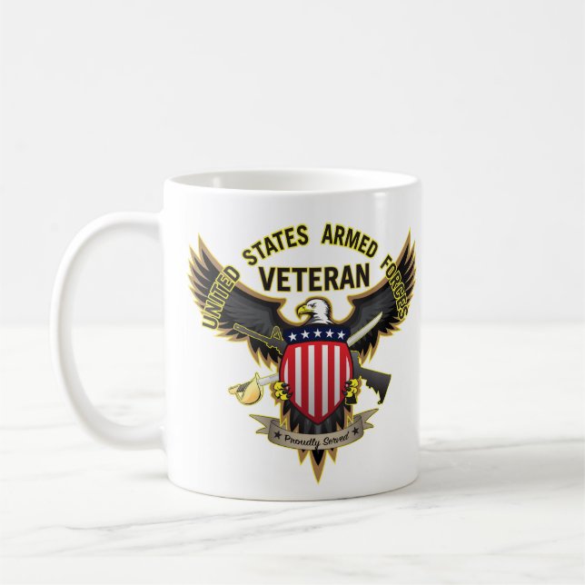 United Staaten Armed Forces Veteran Kaffeetasse (Links)