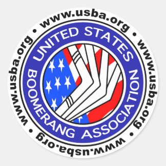 United Staaten Boomerang Association kleine Aufkle Runder Aufkleber
