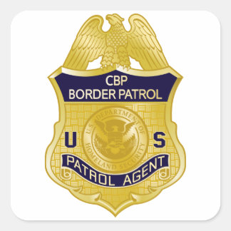 United Staaten Border Patrol Abzeichen Immigration Quadratischer Aufkleber
