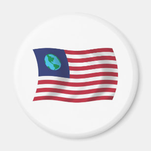 United Staaten Earth Flag Magnet