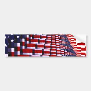 United Staaten Flag digital art_ Autoaufkleber