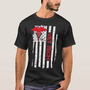 United Staaten Flag USA Vet Tech T-Shirt