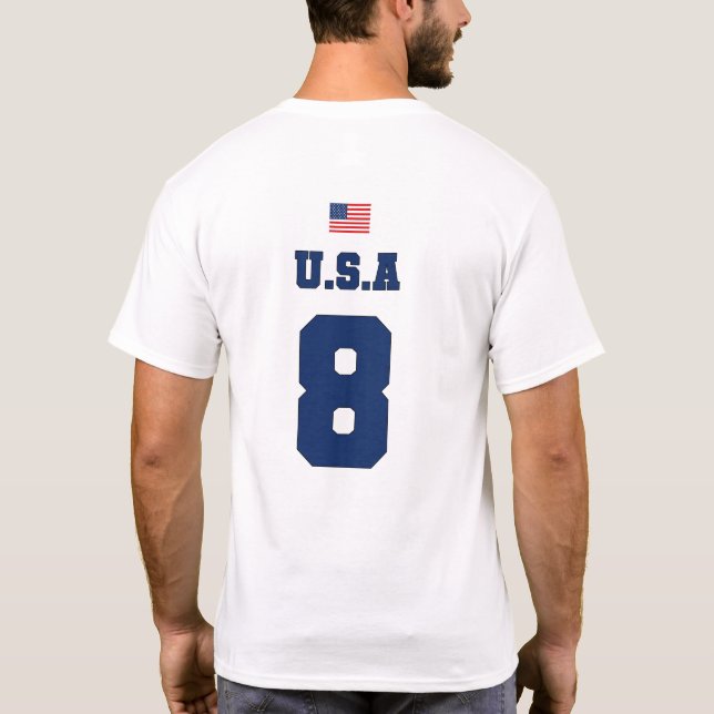 United Staaten Football Soccer Team USMNT#8 T - Sh T-Shirt (Rückseite)
