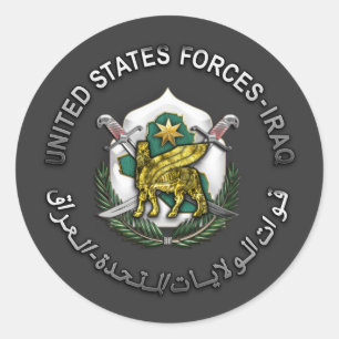 United Staaten Forces - Irak Runder Aufkleber