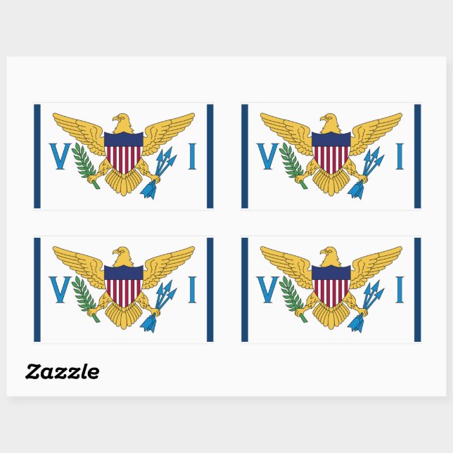 United Staaten Jungfrau Islands Flag Sticker USVI  (Blatt)