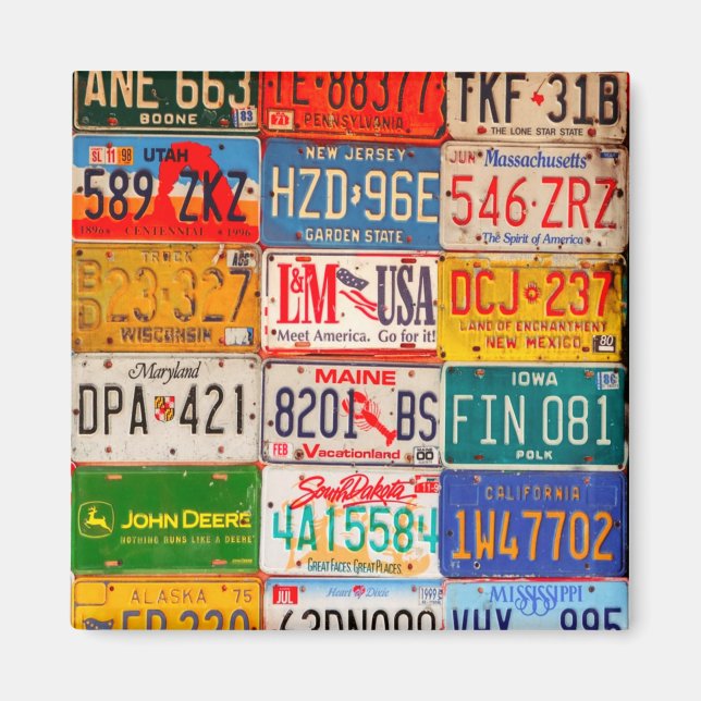United Staaten License Teller Art America Magnet (Vorne)