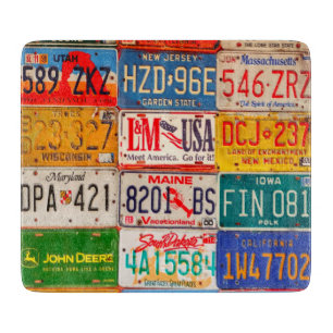 United Staaten License Teller Art America Schneidebrett