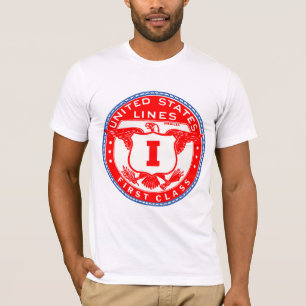 United Staaten Lines First Class Label T-Shirt