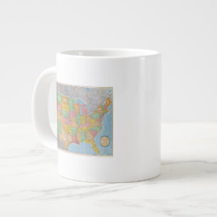 United Staaten Map 3 Jumbo-Tasse