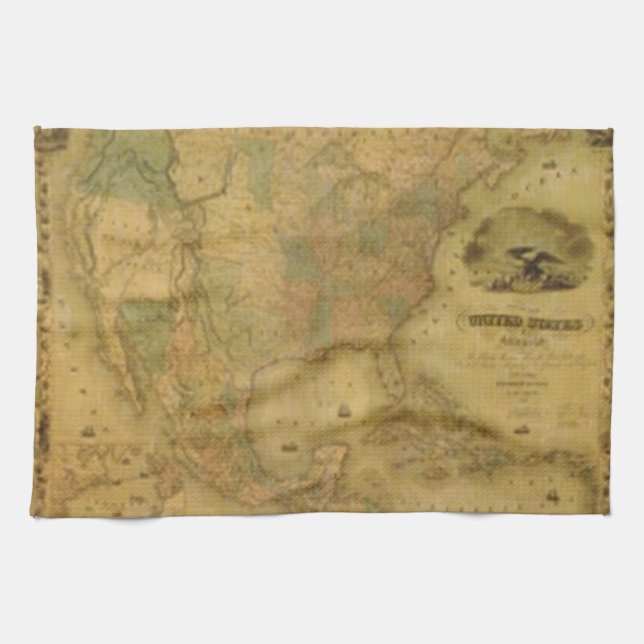 United Staaten Map Kitchtuch Küchentuch (Horizontal)