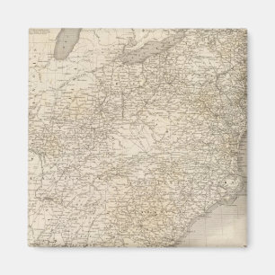 United Staaten Map mit den Siedlungen Magnet