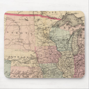 United Staaten Map mit Pony Express Route Mousepad