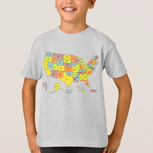 United Staaten Map T - Shirt (Vorderseite)