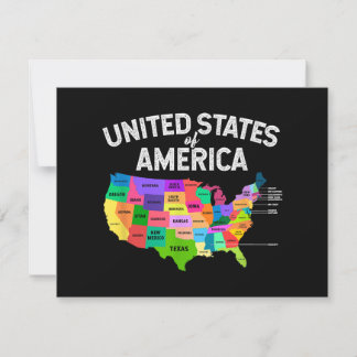 United Staaten Map T - Shirt US Reisegeschenk