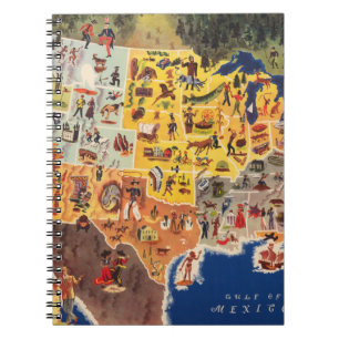 United Staaten Map - Urlaub und Spiel Notizblock