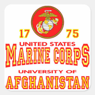 United Staaten Marine Corps University Afghanistan Quadratischer Aufkleber