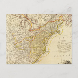 United Staaten North America Atlas Map Postkarte
