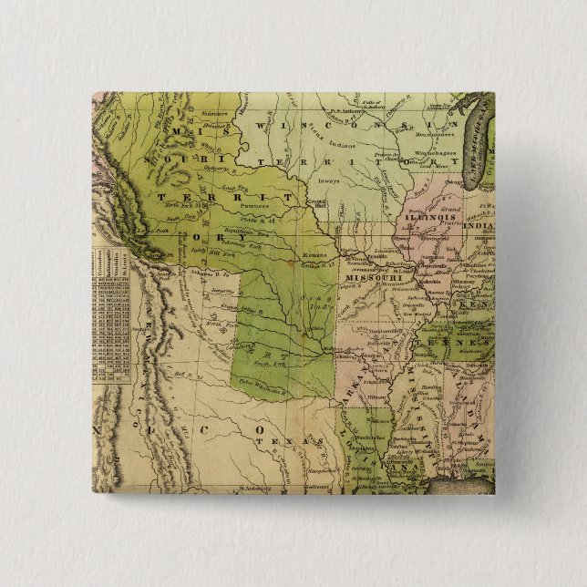 United Staaten Olney Map Button (Vorderseite)