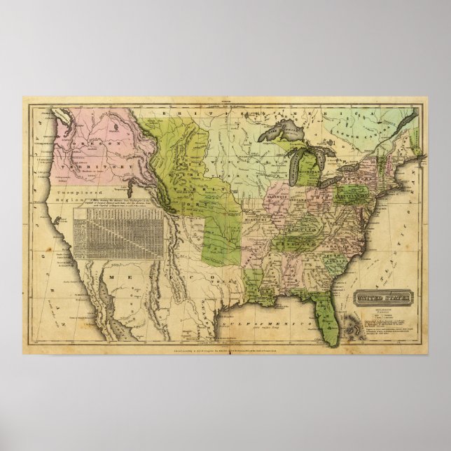 United Staaten Olney Map Poster (Vorne)