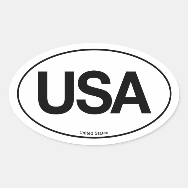 United Staaten Oval Ovaler Aufkleber (Vorderseite)