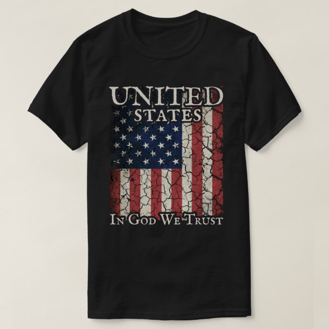United Staaten Retro Grunge T-Shirt (Design vorne)
