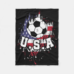 United Staaten Soccer American Football USA Futbol Fleecedecke