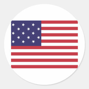 United Staaten Star Spangled Banner Flag Runder Aufkleber