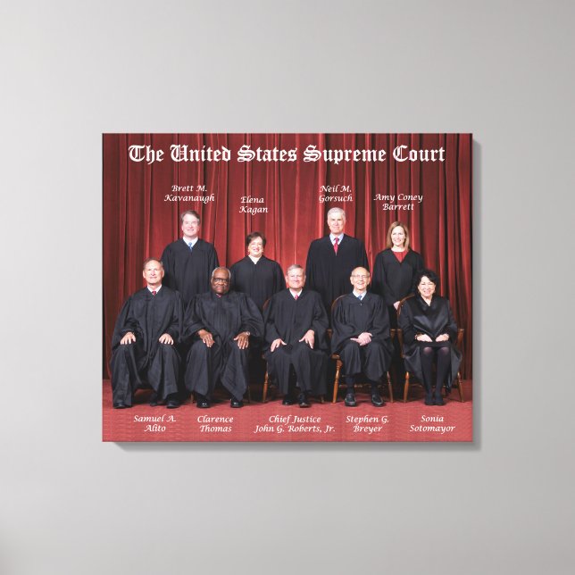 United Staaten Supreme Court Justices 2021 Leinwan Leinwanddruck (Vorderseite)