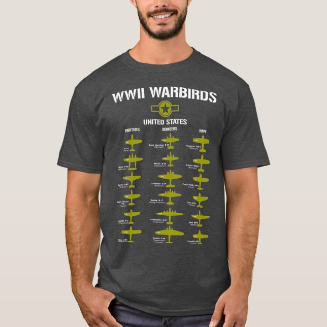 United Staaten WW2 Warbirds T-Shirt (Vorderseite)