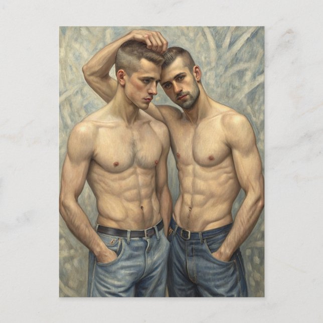 United Stance: An Embrace of Modern Affection Postkarte (Vorderseite)