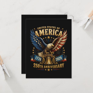 United States America 250. Jubiläum Adler Einladung