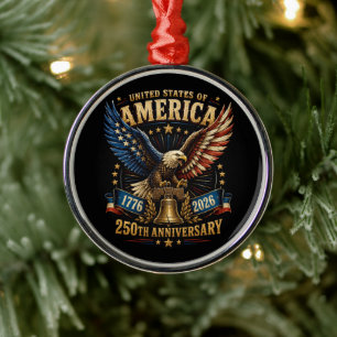 United States America 250. Jubiläum Adler Ornament Aus Metall