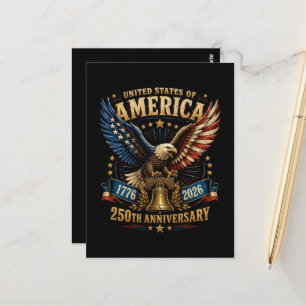 United States America 250. Jubiläum Adler Postkarte