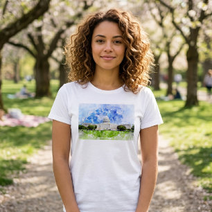 United States Capitol in Washington DC Aquarell T-Shirt