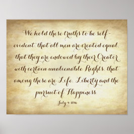United States Declaration of Independence 1776 Poster