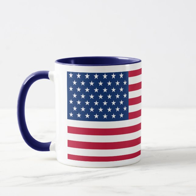 United States Flag Custom Mug - Flag of USA (Gauche)