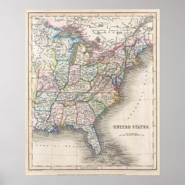 United States Map Poster (Vorne)