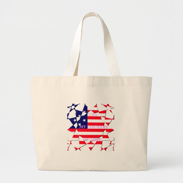 United States of America Flag  Jumbo Stoffbeutel (Vorne)