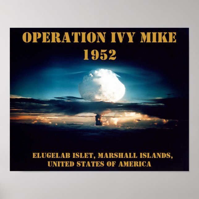 United States of America weapons testing 1952 Poster (Vorne)