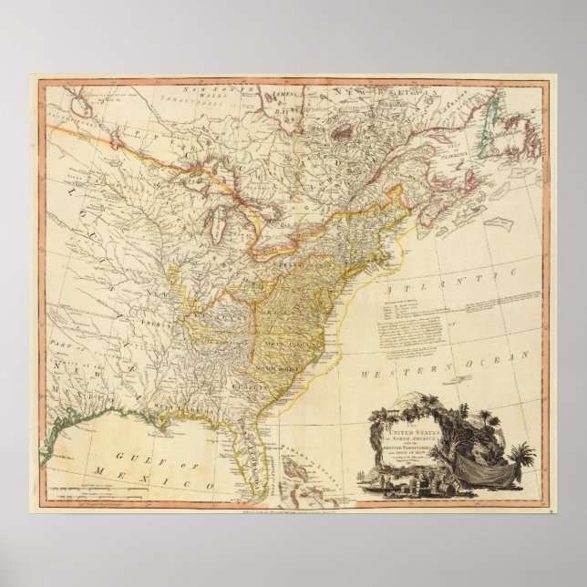 United States of North America Atlas Map Poster (Vorne)