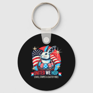 United We Hop - Patriotic Oaster Bunny Usa Pride Schlüsselanhänger