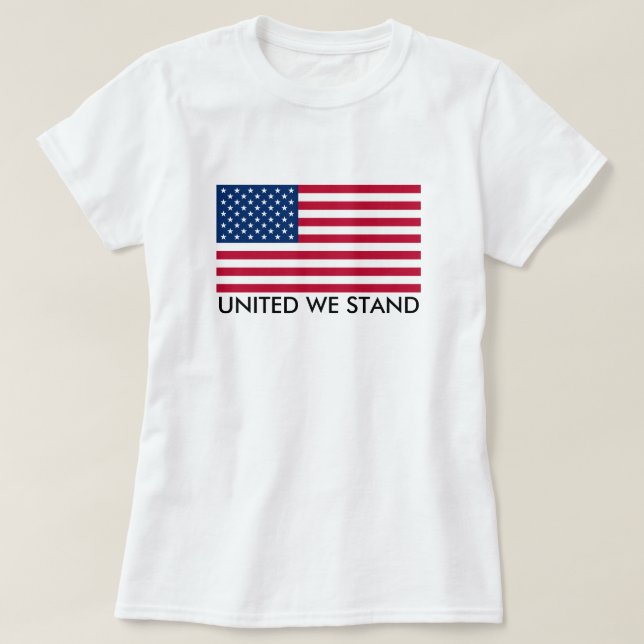 United We Stand Flag T-Shirt (Design vorne)