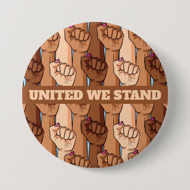 United We Stand Friedlich Protest Button (Vorderseite)