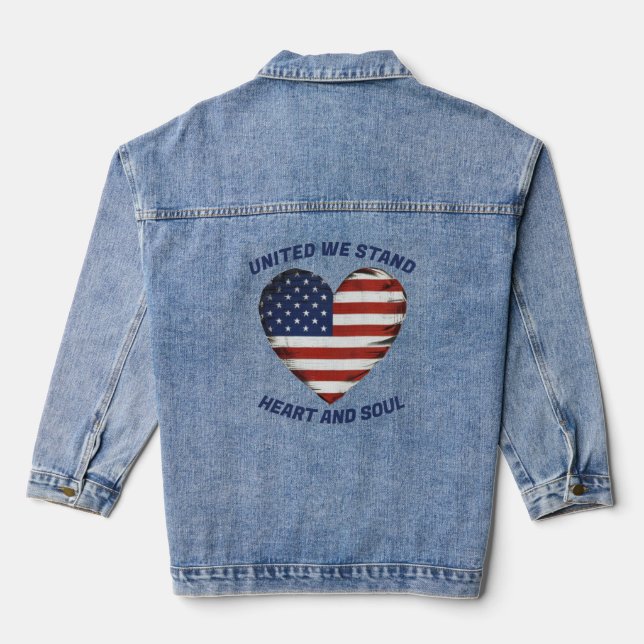 United We Stand Patriotic Denim Jacket Jeansjacke (Rückseite)