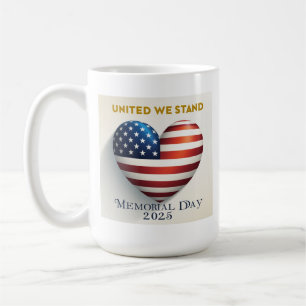 United We Stand Patriotic Heart Memorial Day Tasse