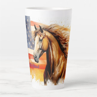 United We Stand Patriotic Horse Milchtasse